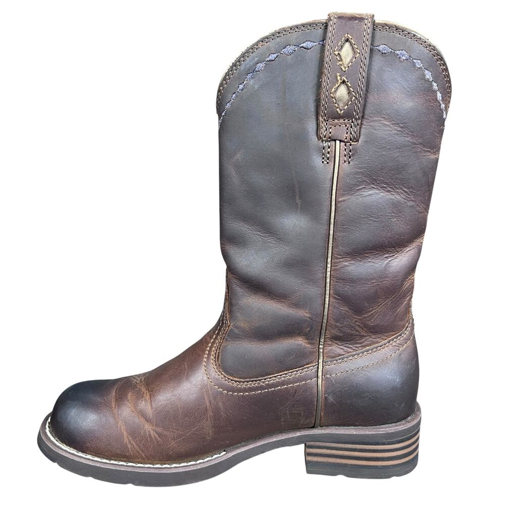 Ariat Heritage Roper Brown Leather Cowgirl Boots Women's 7.5 B - Picture 2 of 10